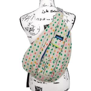 Kavu Rope Bag Canvas Sling Backpack Rain Drops Horizon Range Crossbody Travel